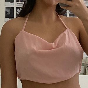Cowl Neck Crop Top